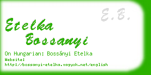 etelka bossanyi business card